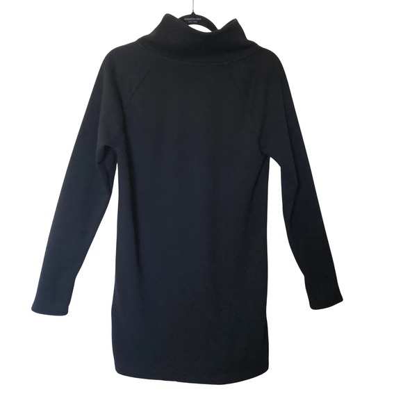 Athleta Pullover Womens S Black Quarter Zip Fleece Lined Pockets Asymmetrical - Picture 2 of 16